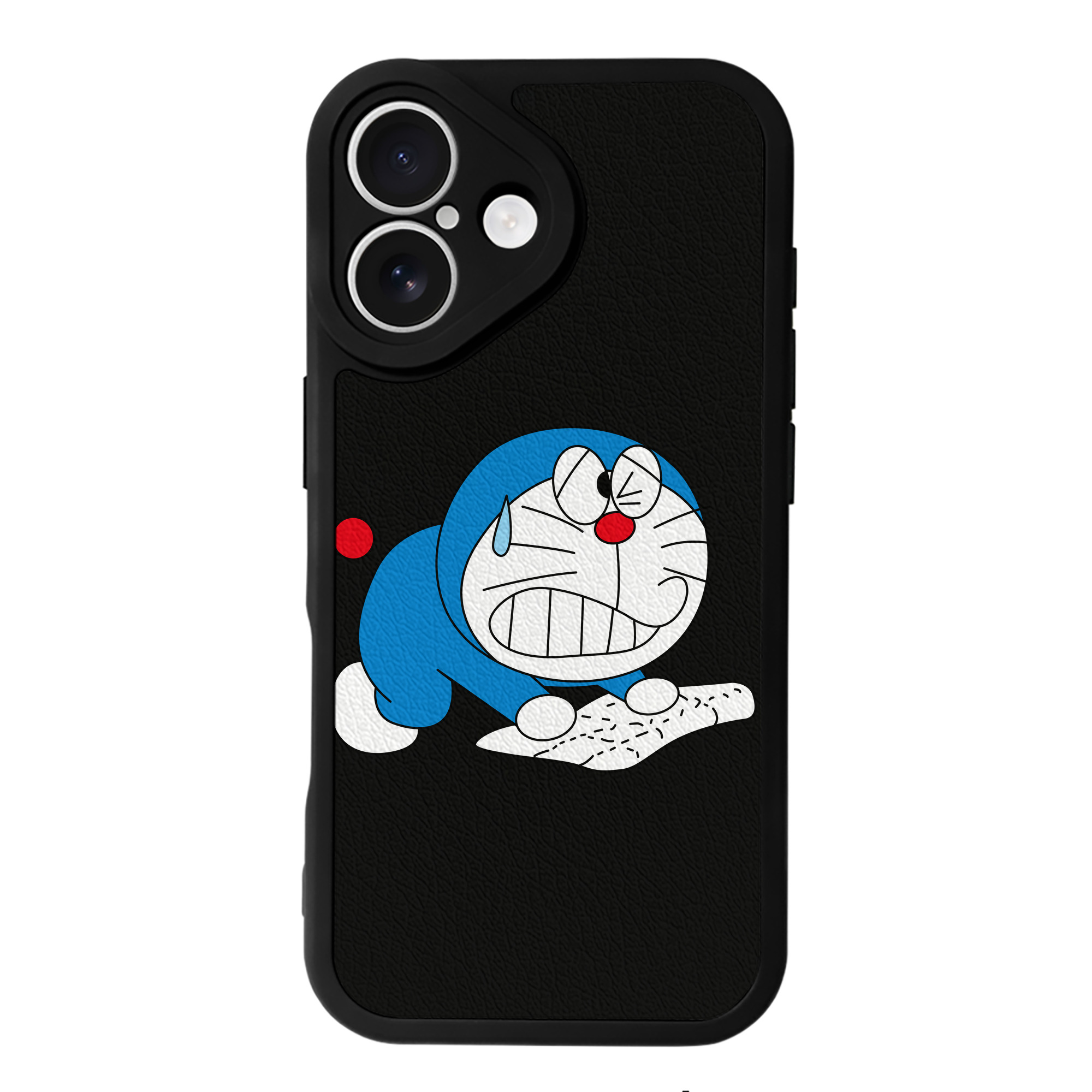 （画像用） ドラえもん Doraemon 【iPhone 16シリーズ対応】シリコンスマホケース（レザー調） 材質：シリコン